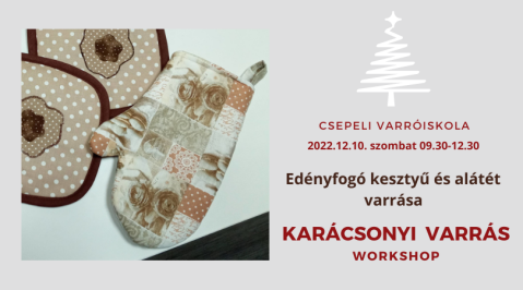 Karácsonyi varrás 2022 - 3 órás workshop