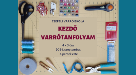 Kezdő Varrótanfolyam - 2024 szeptember