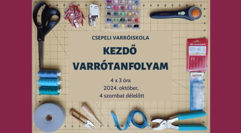 Kezdő Varrótanfolyam - 2024 október