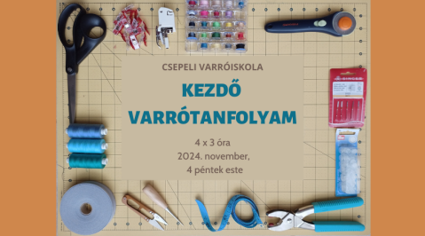 Kezdő Varrótanfolyam - 2024 november