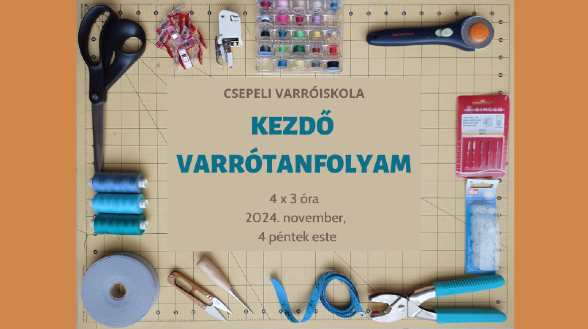 Kezdő Varrótanfolyam novemberben