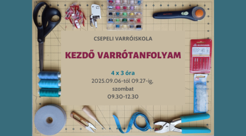 Kezdő Varrótanfolyam - 2025 szeptember