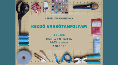 Kezdő Varrótanfolyam - 2025 november / december