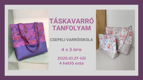 Táskavarrás - középhaladó tanfolyam, 2025 október
