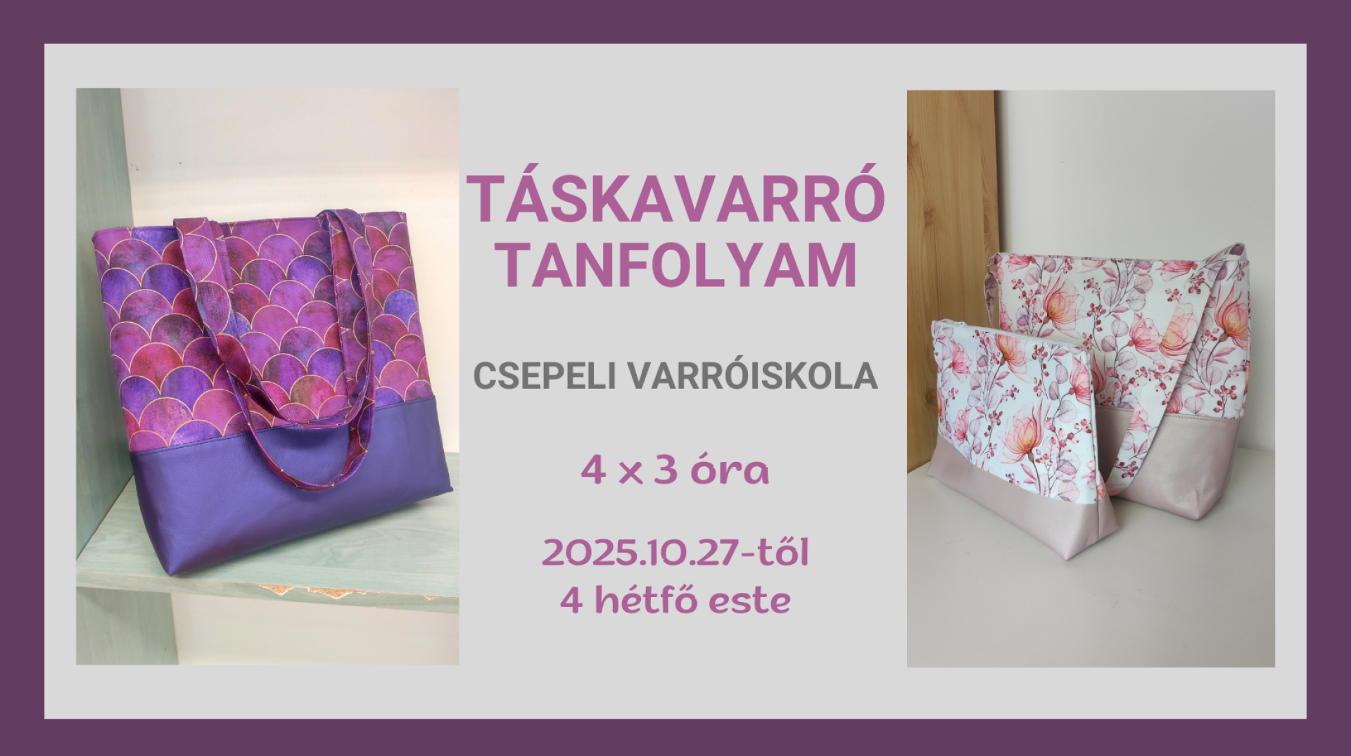 Táskavarró tanfolyam