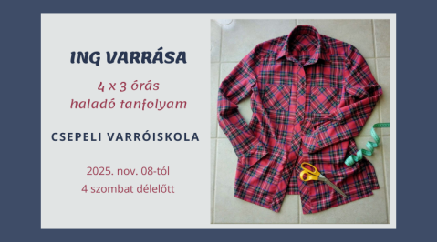 Ingblúz varrása - Haladó Varrótanfolyam novemberben