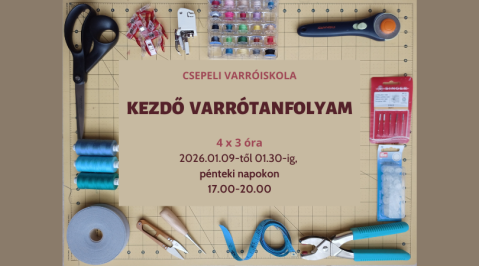 Kezdő Varrótanfolyam - 2026 január / február
