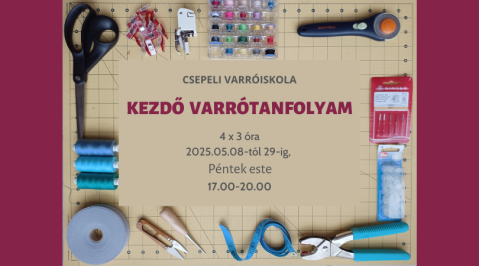Kezdő Varrótanfolyam - 2026 május