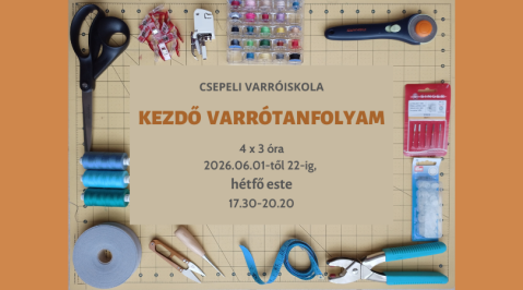 Kezdő Varrótanfolyam - 2026 június